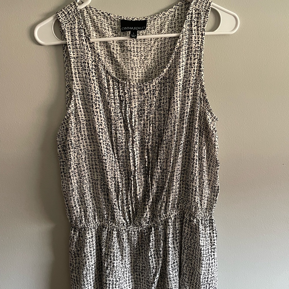 Cynthia Rowley Sleeveless Printed top- Black & White